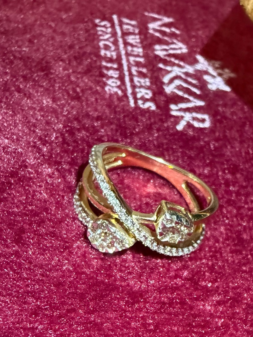 14k natural diamond ring